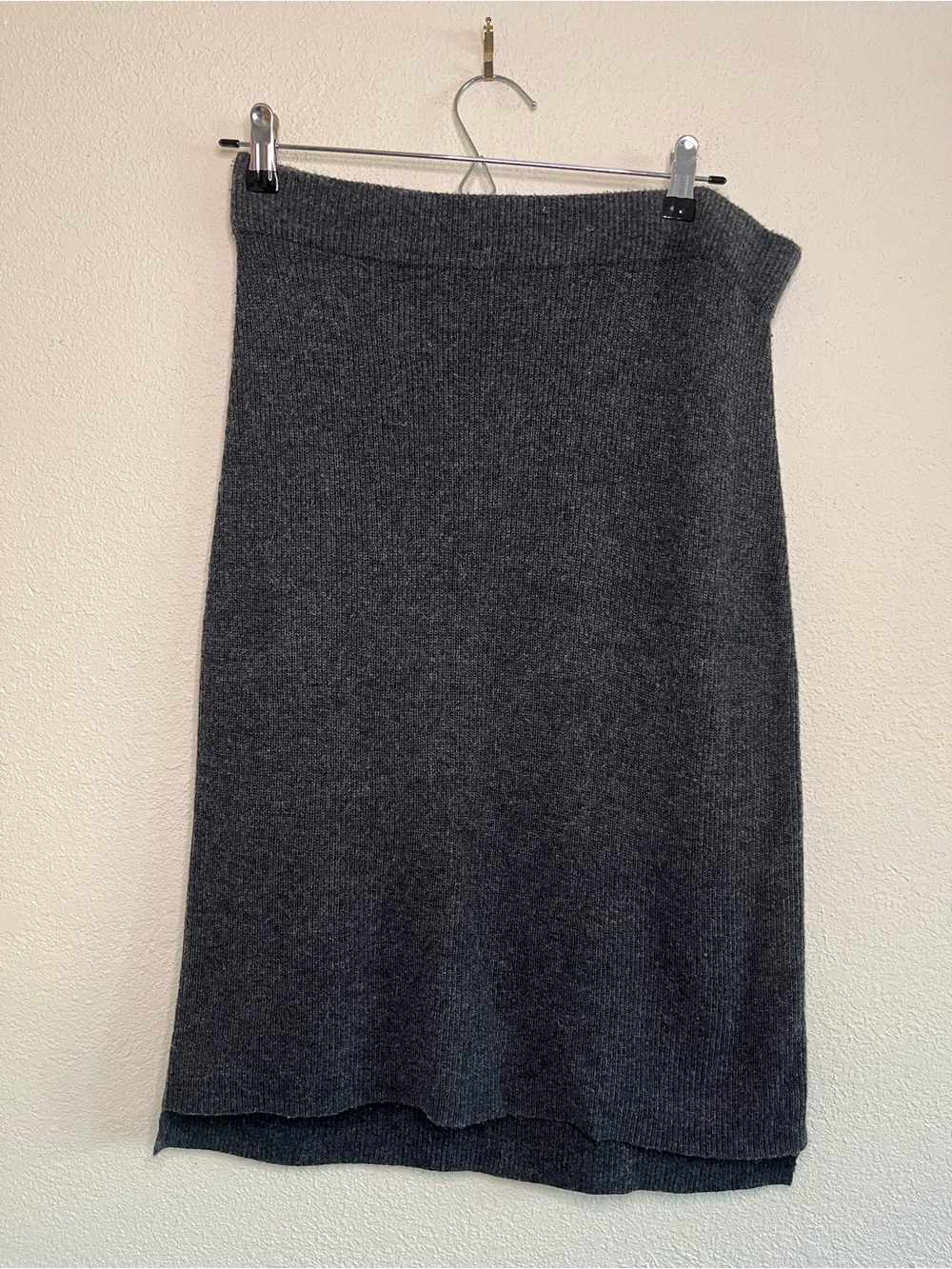 Madewell Charcoal Knit Midi Pencil Skirt